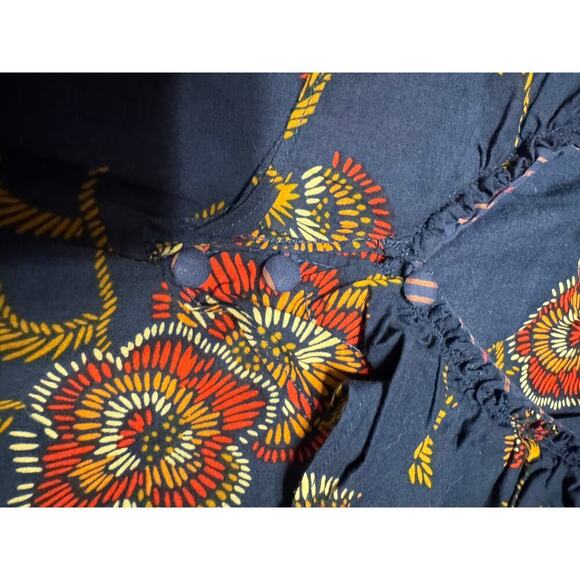 Madewell+Warm Top Size L Floral Ruffle Top - Picture 8 of 8